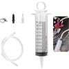 Skeayid Siringa 100ml per Spurgo Freni Moto Auto, Kit Pompa Aspira Olio con Tubo 50cm, per Liquido Freno e Olio Cambio, Aspirazione Precisa