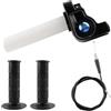 BlueXP Acceleratore Rapido Moto 22mm con Cavo Gas 1,2m Nero
