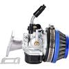 GOOFIT Sostituzione del Kit di Guarnizione di Aspirazione Dell'Assemblea del Filtro dell'Aria del Carburatore del Carboidrato Blu 2 Colpo per l'Atv della Bicicletta di Tasca 47cc 49cc