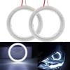 Générique Generico 1 coppia bianco 60MM 45SMD COB LED occhi d'angelo con copertura lampade per fari auto anello luminoso Halo luci DRL decorazione DC 12V M