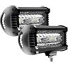 CCLIFE Faro da Lavoro Led 12V 120W*2 Auto Trattore 7 pollici Impermeabile IP67 6500K per Moto Fuoristrada ATV SUV Camion, 2 pezzi 16x8x7cm CushHom