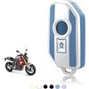 TOOMUME Cover Chiave TPU, Custodia Chiave Adatto per BMW Moto F750GS F850GS F900R C400GT R1200GS LC ADV R1200RS R1200RT R1250R R1250GS K1600GT, Copri Chiavi Guscio Chiave Auto Telecomando