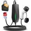 EIDYBOX Caricatore Auto Elettriche Tipo 2 Portatile Wallbox 11KW Stazione Colonnina Ricarica Auto Elettrica 16A Trifase Cavo Ricarica 6M con Borsa, per EV e PHEV, IP66