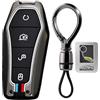 WUZUTU Custodia per chiave auto in metallo e silicone, compatibile con BYD Dolphin Surf Seal U DM-i Sealion 7 Shark 6 Atto 3, custodia per chiave telecomando auto, A-nero