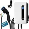 LEFANEV Stazione di Ricarica per Veicoli Elettrica 32A 7,4KW Wallbox Monofase Colonnina Ricarica Auto Elettrica 6M Cavo con Display, Spina Terminale Auto Tipo 2 per Veicoli Elettrici e Veicoli Ibridi Plug-in
