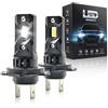 Onraying H7 Led, 45000 LM, 6500 K, Bianco Freddo, 12 V Lampadina Led H7 Per Fari Auto Con Ventola, Luminosità Al 900%, Dimensioni Ridotte 1:1, IP68, Sostituisce Le Lampadine Alogene, Plug-And-Play, 2 Pezzi