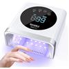 NAILGIRLS Lampada LED UV Professionale per Unghie, Ricaricabile Senza Fili, 150W, 4 Modalità Timer,Sensore Automatico, Professionale Fornetto Unghie Semipermanente per Gel e Semipermanente