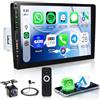 Rimoody Autoradio 1 Din 9 Pollici con CarPlay Wireless - Touchscreen IPS, Android Auto, Bluetooth 5.2, 4×45W, Mirror Link FM/RDS/AM Radio EQ Tipo-C USB Controllo del Volante Retrocamera