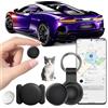 FUYAOSC GPS Tracker per Auto, Localizzatore Bluetooth Compatibile per Android senza ABO, Copertura Globale In Tempo Reale Tracciare Magnetico GPS, Air Tracker Android Nascosto per Auto e Moto (Nero)