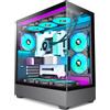 FOIFKIN F1 Case PC ATX - 6 Ventilatori PWM ARGB preinstallati, Case per computer Mid Tower, Case PC Gaming, vetro temperato, Type-C, Case ATX Nero, flusso d'aria elevato (nero)