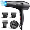 BANNILU Asciugacapelli Professionale 2000W, Phon Capelli Ionico 130 Milioni Anti-Crespo, Luce Blu, 4 Accessori per Capelli Ricci e Lisci