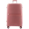 NPLE Solid Valigia Trolley Espandibile Media 65 cm Rosa, Bagaglio Rigido in 100% Polipropilene con TSA, Ruote Doppie Multidirezionali, 65x42x28 cm