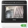 IsEasy Mini Lavastoviglie da Tavolo, Lavastoviglie portatile da 5L, 7+3 Programmi, Touch Control e Display LED, Ideale per Cucine, Apt e Dormitori
