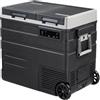 zcamp UD65 57L Doppia Zona Frigorifero Portatile Per Auto Congelatore 12/24V DC,Per Auto, Per Campeggio, Con Presa USB, Asta Telescopica E Ruote, Da -20℃ a 20℃
