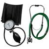 TIGA-MED - Sfigmomanometro professionale Obermarm Tiga Pro 1 K1 + stetoscopio Rappaport verde doppia testa