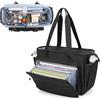 CURMIO Borsa da Lavoro per Infermiere con Custodia per Laptop 15,6, Nero | Borsa Medica con Scomparto Organizzatore di File Espandibile, per Visite a Domicilio/ Studio Clinico, Accessori Non Inclusi