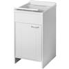 Mobile Lavatoio in PVC 45x50x85cm 1 Anta Forlani Honest Bianco