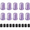 QUARKZMAN 10Pz Manopole Per Potenziometro D-Shaft Sostituzione Viola Bianco | Gomma, Manopola Di Controllo Potenziometro Sostituzione Coperchio Asta Spinta, Per DJ Controller Mixer Console