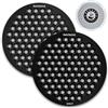 NEOUZA V4 Filtro per caffè espresso, spessore 0,8 mm, intreccio a nido d'ape, doppio strato, rivestimento protettivo nero per cestello del caffettiera (2 pezzi, nero, 51 mm)