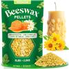 NORVENCE Cera d'api biologica NORVENCE per cosmetici, pastiglie di cera d'api bianca 2,2 kg, cera per candele, cera d'api pura e naturale per la cura della pelle, balsamo per le labbra, lucidatura e lozioni