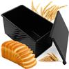 Vidoxdu Stampo per pane toast con coperchio, 450 g, antiaderente, stampo per pane Pullman, stampo per pane in acciaio al carbonio con fori di ventilazione per pane, torte, dolci (21 x 12 x 11,7 cm