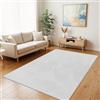 TT Home Tappeto Soggiorno Moderno a Pelo Corto - Morbido e Antiscivolo, Lavabile, per Camera da Letto, in Finta Pelliccia, Colore:Bianco, Dimensione:300x400 cm