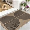 Capslpad Zerbino esterno ed interno, 80 x 120 cm, aspetto juta, antiscivolo, sottile, lavabile, per porta di casa, ingresso, balcone