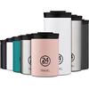 24Bottles Travel Tumbler - Tazza Termica da Viaggio, Caffe, Te, Bevande Acciaio Inox, 600 ml, Termos Caffè 100% Ermetico, 6hHot/24hCold, Borraccia Termica Mug, Design Italiano, Tuxedo Black