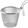 PandaXun Cestello per pasta a rete, in acciaio inox, per bollire e sbollentare, con inserto per pasta, colino da appendere, utensili da cucina per spaghetti, ramen, pho e verdure