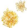 Generic 200 Pezzi Squisiti 6 Mm in Ottone Dorato per Scarpe Occhiello Rivetto Cavo per Accessori in Pelle Fatti a Mano Fai da Te