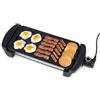 LIFEZEAL Piastra Elettrica (38 x 18 cm|1600W|A una faccia) | Piastra Grill Elettrica con Temperatura Regolabile, Raccogli-grasso Rimovibile e Manici Antiscottatura, Antiaderente