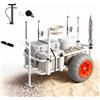 VEVOR Carrello da Spiaggia per Pesca Portata Max 159 kg 8 Portacanne, Carrello da Pesca, Telaio in Lega di Alluminio, Ruote a Palloncino in PU da 420 mm per Tutti i Terreni, per Spiaggia e Campeggio