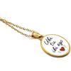 Shopping Cat Bijoux Collana corta donna in acciaio color oro con pendente frase ubi Tu, ibi ego