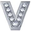 DonnaOro Elemento lettera V DonnaOro DCHF3319V.002 Oro Bianco con diamanti collezione Elements