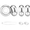 GW Distanziatore Gomma Stopper Charms Bead in Argento Sterling 925 2 Pezzi per Braccialetti Stile Bracciale Europeo Bracciale Serpente