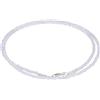 Lebensquelle Plus Collana in pietra naturale 2 mm sfaccettata con chiusura in argento 925