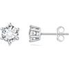 GW Moissanite Orecchini in Argento 925 Placcato Oro 18 Carati Acciaio Chirurgico per Uomo e Donna con Diamante 4/5mm