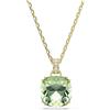 Swarovski Millenia Ciondolo, Taglio Cuscino, Verde, Finitura Oro 18 Carati