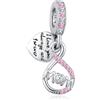 Eusense Charm Infinito per Mamma Stile Pandora Ciondolo Portafortuna Charm