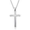ZDaoBen Collana Croce Uomo Argento/oro/nero Ciondolo Croce da Uomo Acciaio Inossidabile Gioielli Cristiani
