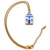 Shopping Cat Bijoux Collana Ciondolo Casetta Blu - Collana donna acciaio