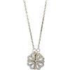 Generic Collana a cuore portafortuna da donna, collana con ciondolo a forma di quadrifoglio in argento sterling 925, regalo di compleanno Love 4