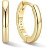 U7 SILVERCUTE Orecchini Uomo Donna Argento 925 a Cerchio Piccolo 8/10/12mm | Orecchini cerchio argento 925 4 colori; struttura robusta e ipoallergenico; ideale per uso quotidiano, regalo per donna uomo