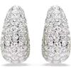 Swarovski Sublima - Orecchini pendenti placcati al rodio, colore: Bianco, 3.5 cm x 1.7 cm, Cristallo, Cristalli