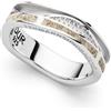 DUR Anello gioielli FEHMARNSUNDBRÜCKE spiaggia sabbia argento 925/- rhod. (R5835)