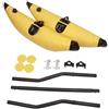 Baoblaze Kayak Stabilizer Float Set Galleggianti Stabilizzatori per Kayak Canoa Include Hardware di Montaggio E Toppa Costruzione in PVC Rinforzato Riduce E, Giallo