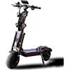 HWWH Monopattino Elettrico Adulto Potente, Doppio motore Doppia Sospensione 13 pollici Pneumatico Tubeless Fuoristrada 72V/50Ah Batteria al Litio Autonomia Massima di 140 KM Carica 200 KG