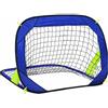 rockible Porta da Calcio Portatile Rete Pieghevole Porta da Pratica Obiettivo Struttura in Vetroresina Poliestere Tessuto Oxford Picchetti in Acciaio Adatta, Blu