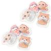 DEARMAMY 8 Pezzi Scaldamani Ricaricabile Portatile Riscaldamento Rapido in Pvc e Ferro, Design Animale Cartoon per Ragazze e Ragazzi, per Viaggi e Freddo