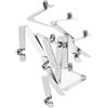 Healeved Spring Clips a V Acciaio Nichelato, Argento, Bloccaggio Antiruggine 10 Pezzi Clip a Molla Pulsante, 6mm Accessorio di Riparazione per Tubo Telescopico e Ombrello